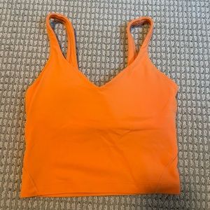 lululemon Align Tank Top Cropped Orange Soda Size 0